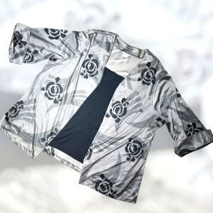 Vintage Smart Lady 2-in-1 Blouse Jacket with Sewn-In Tank Top – Floral Sz XXL